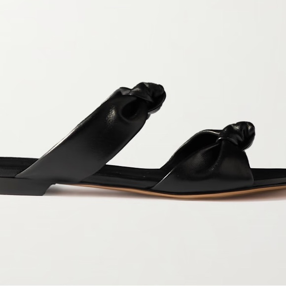 Le Monde Beryl Black Knot Flat Sandals